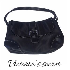 VICTORIA’S Secret  Simple Sleek Black Silver Baguette Purse NWOT